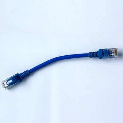 Μπλε καλώδιο δικτύων χαλκού Utp σκοινιού μπαλωμάτων 0.5m Cat5e
