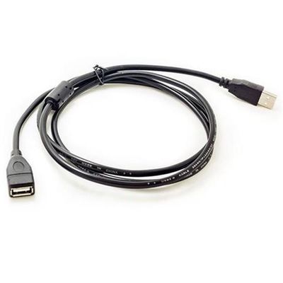Υψηλή ταχύτητα μαύρο USB 2,0 καλώδιο 1.5m διαλυτικών χρώματος ένα αρσενικό σε ένα θηλυκό καλώδιο USB