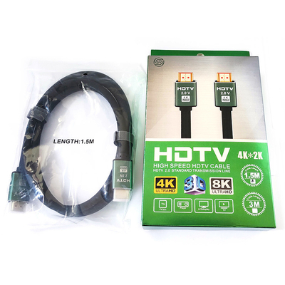 τρισδιάστατο HD HDMI σκοινί 2.0V 2160P για το καλώδιο TV 4K προβολέων LCD