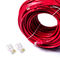 Κόκκινα πρότυπα Ansi σκοινιού 23AWG 4P μπαλωμάτων PVC 250Mbps Cat6